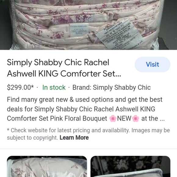 New Simply Shabby Chic Rachel Ashwell King Comforter Set - Picture 3 of 12